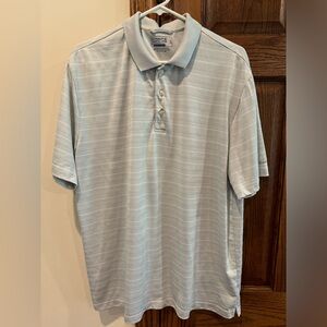 Chaps 78 golf men’s large golf polo white/silver gray color